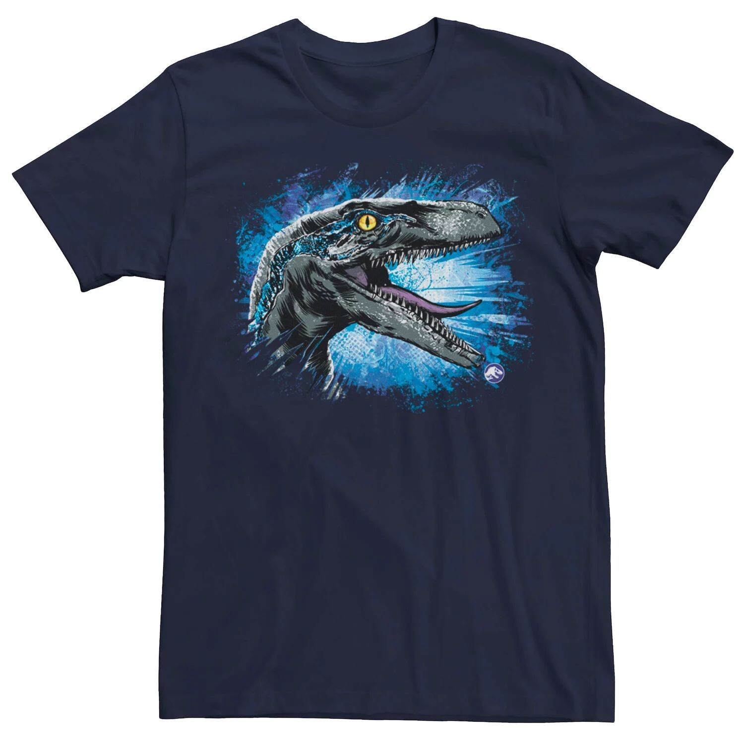 

Мужская синяя футболка Raptor Splatter Jurassic World, синий