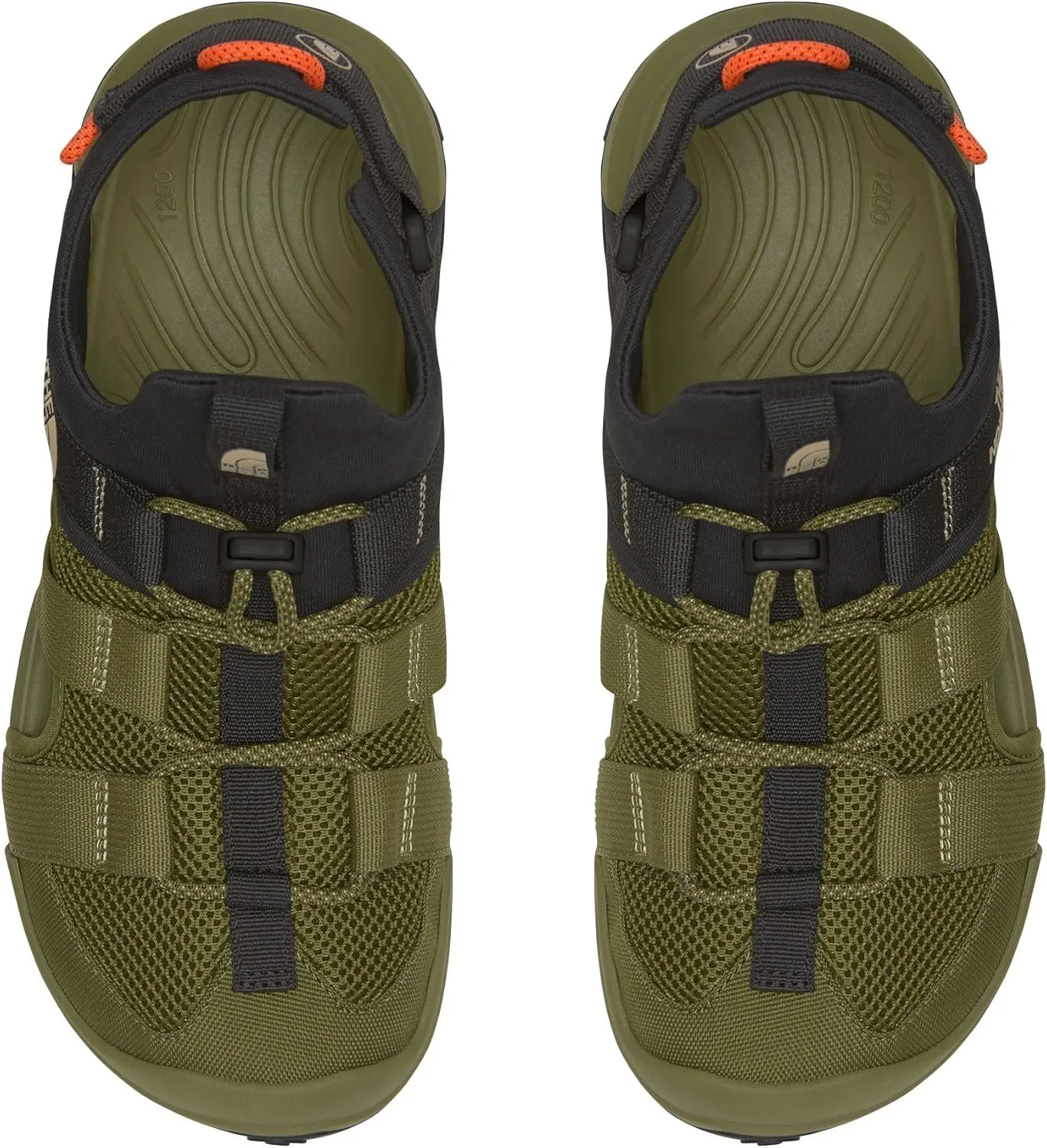 Мужские сандалии The North Face Explore Camp, цвет «Less Olive» (TNF Black), черный/оливковый — фото 2