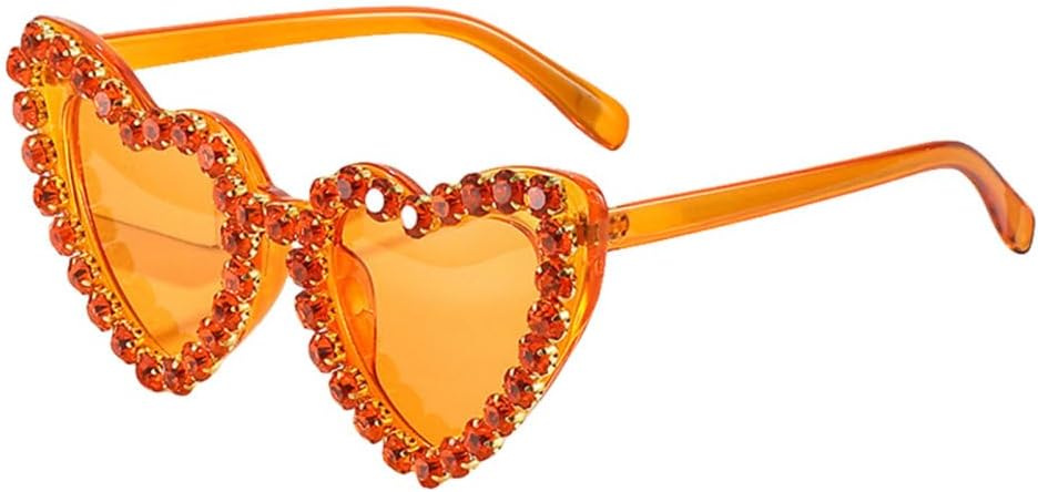 

Модные солнцезащитные очки с жемчужным сердечком для женщин, роскошные винтажные солнцезащитные очки для мужчин, трендовые очки для отдыха на природе и пляже, защита от УФ-излучения UV400 TYUVIVO, Orange Orange