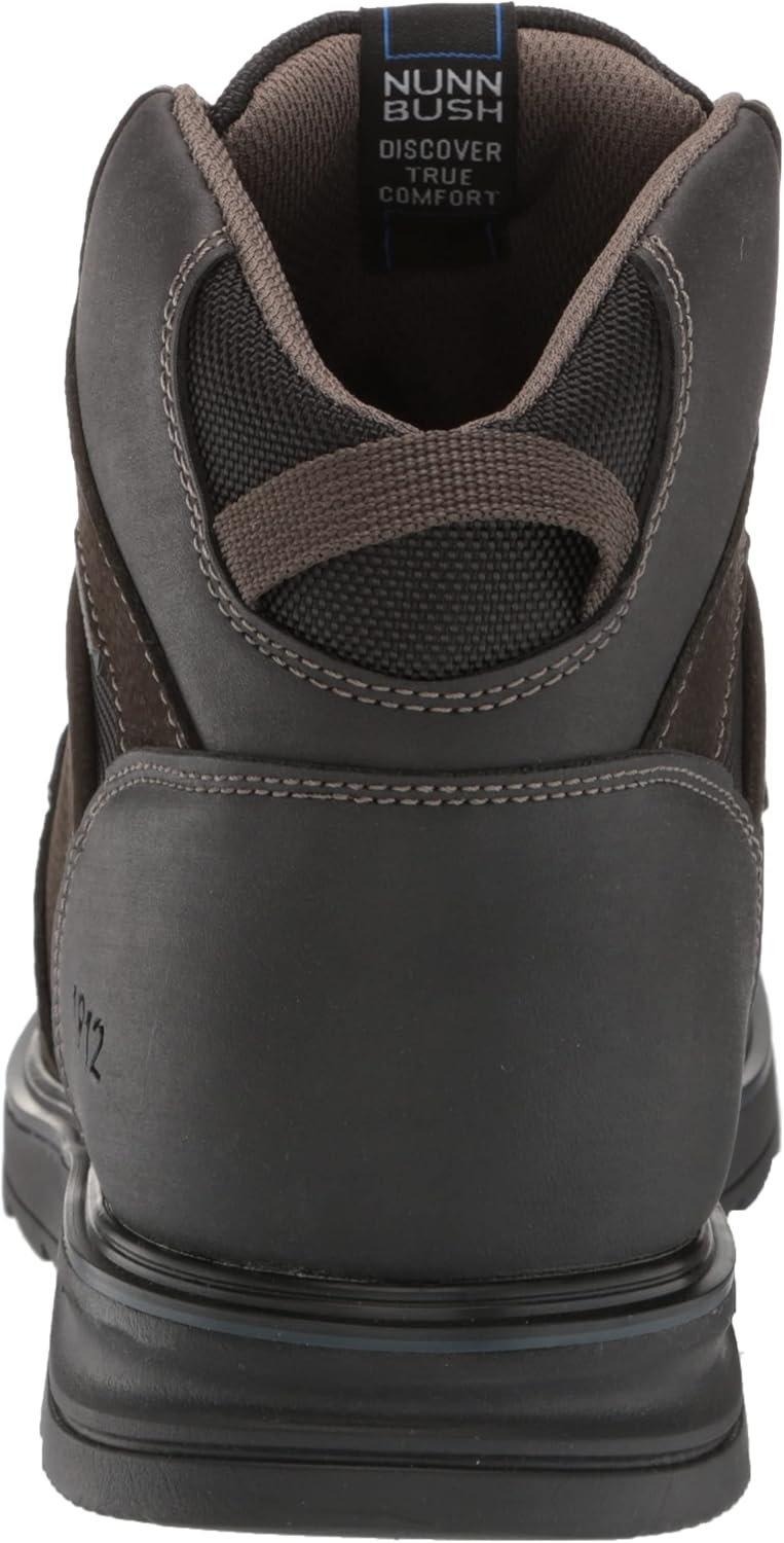 Мужские ботинки Nunn Bush Luxor водонепроницаемые Chukka с простой носочной частью, Charcoal — фото 3