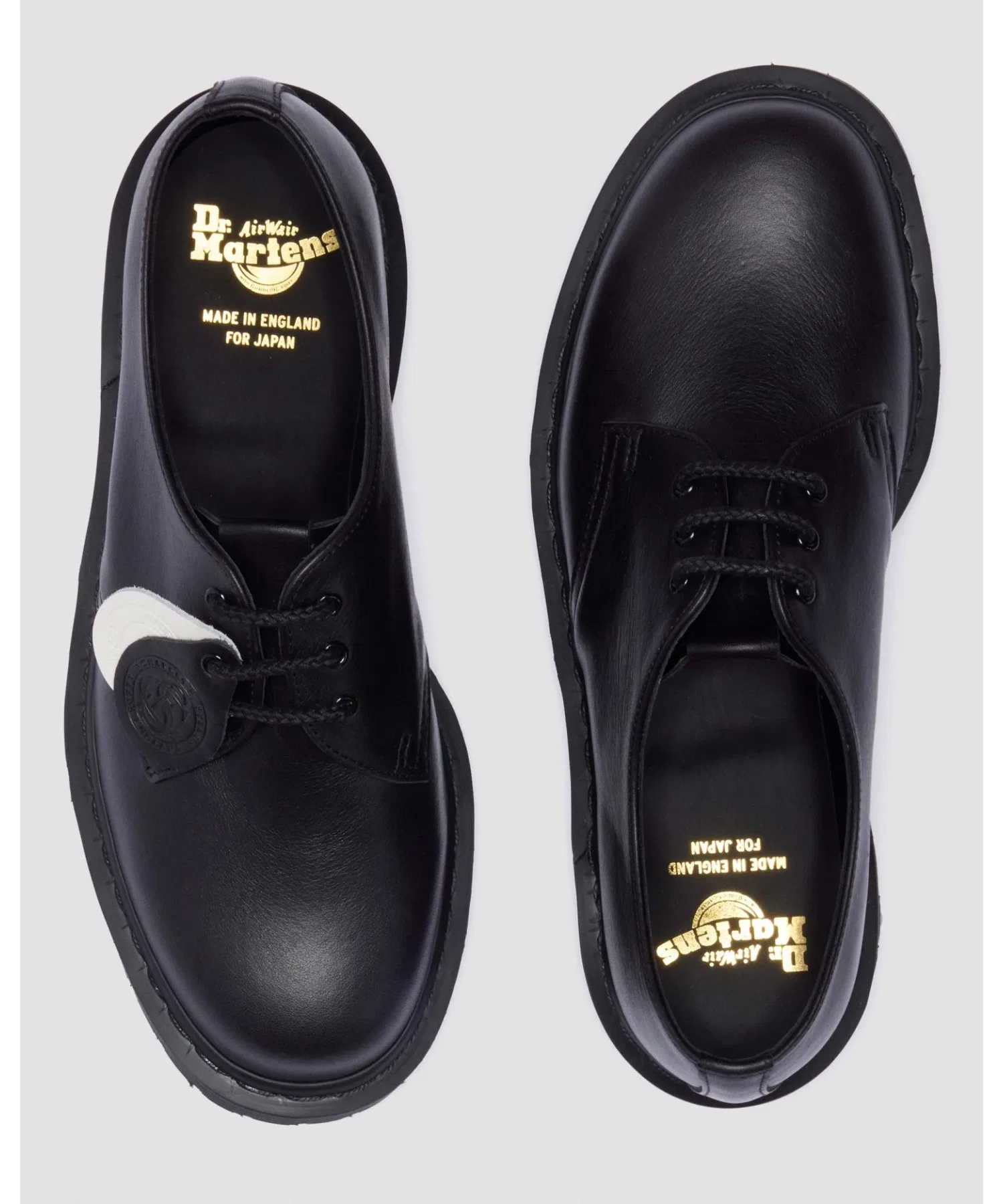 Унисекс ботинки Dr. Martens 1461 JAPAN 3 на шнурках из кожи чёрные — фото 2