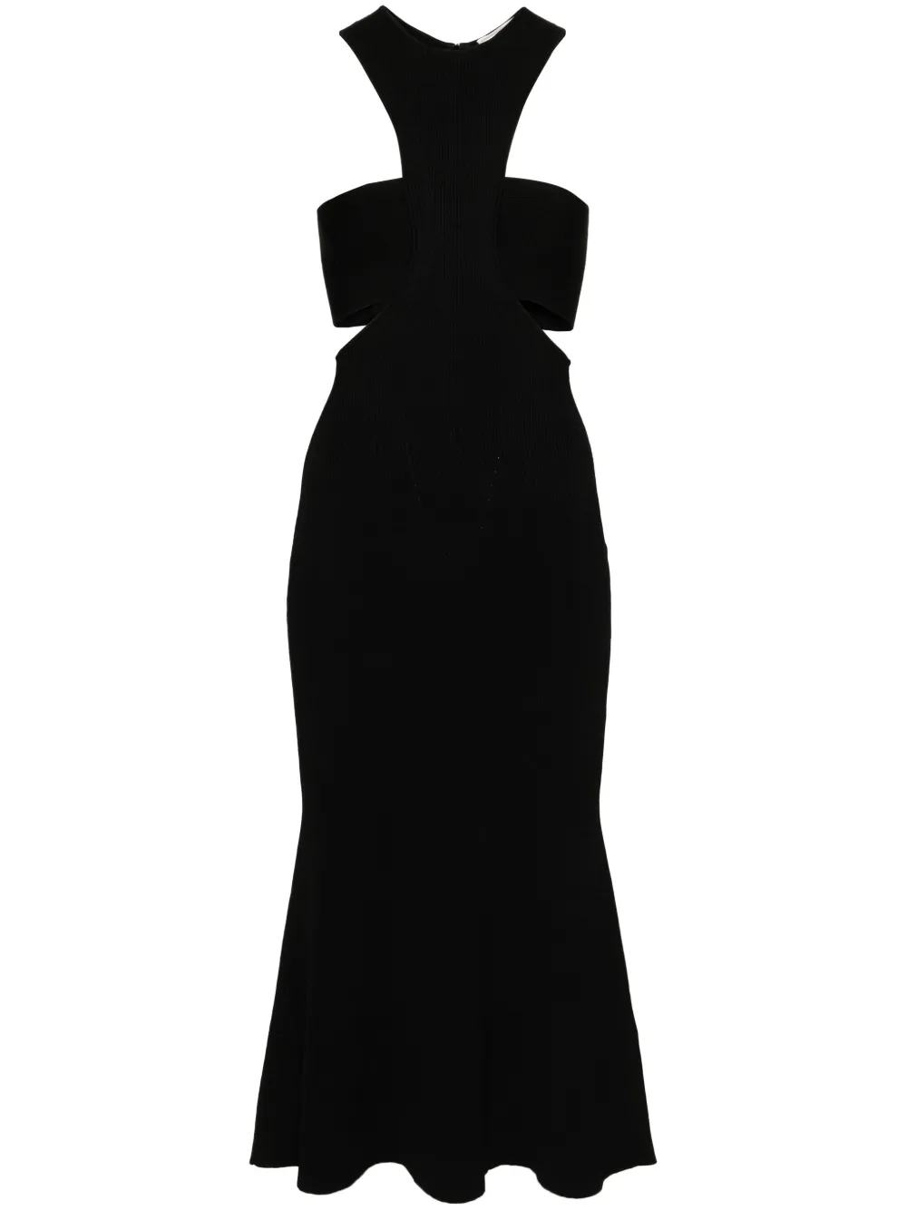 

Платье миди Slashed Harness Alexander McQueen, черный
