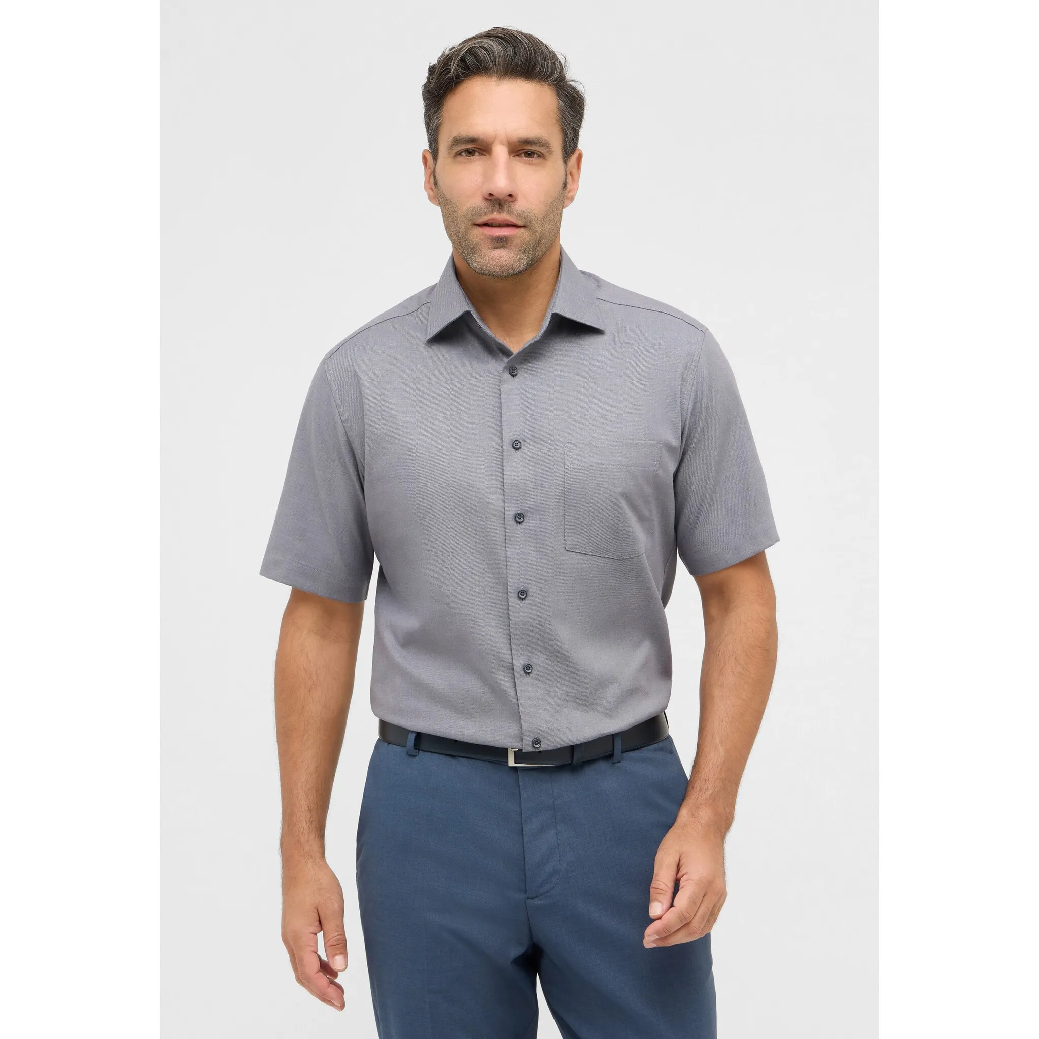 

Рубашка Eterna с короткими рукавами "MODERN FIT", серый