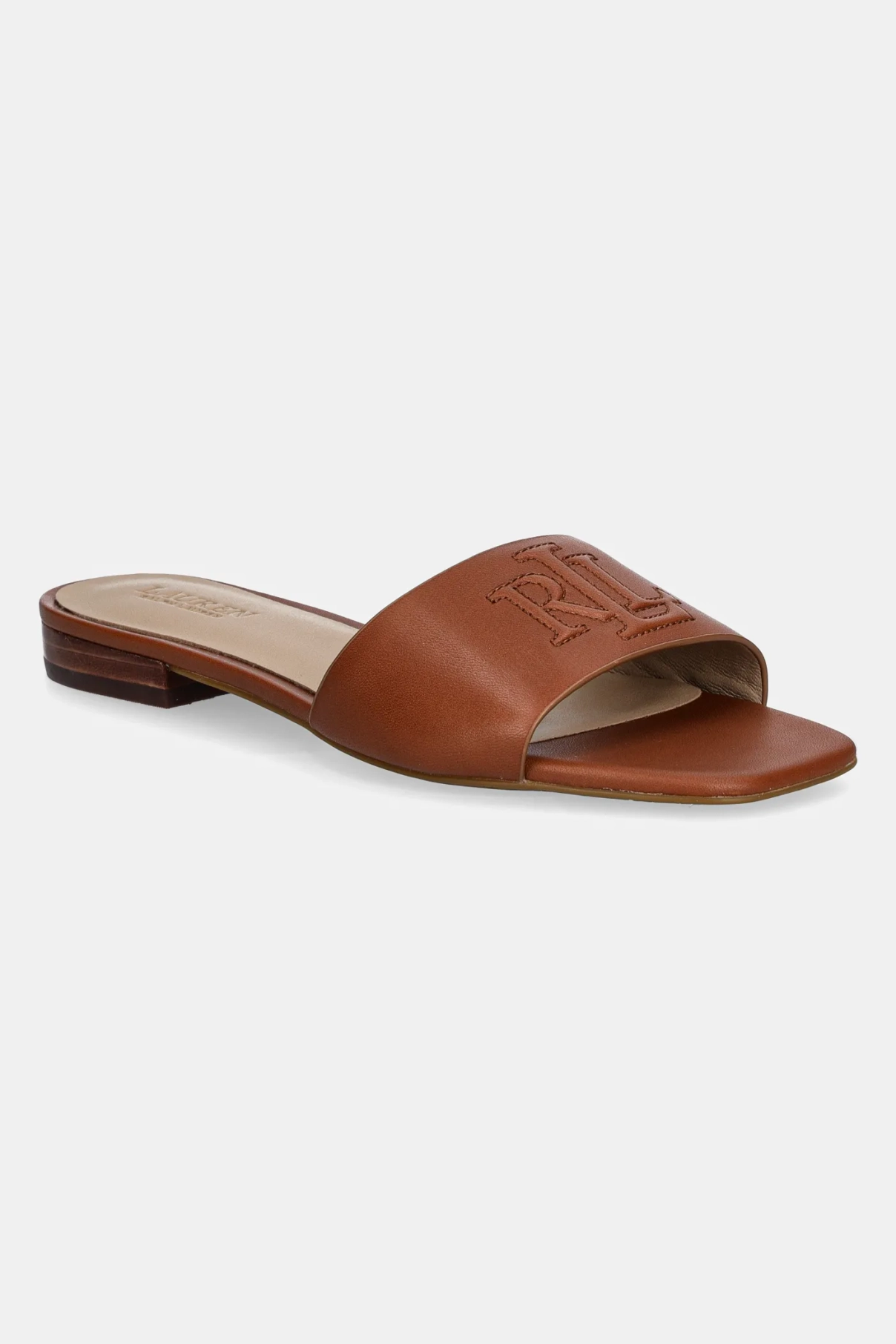 Кожаные шлепанцы Everley Sld Lauren Ralph Lauren, коричневый