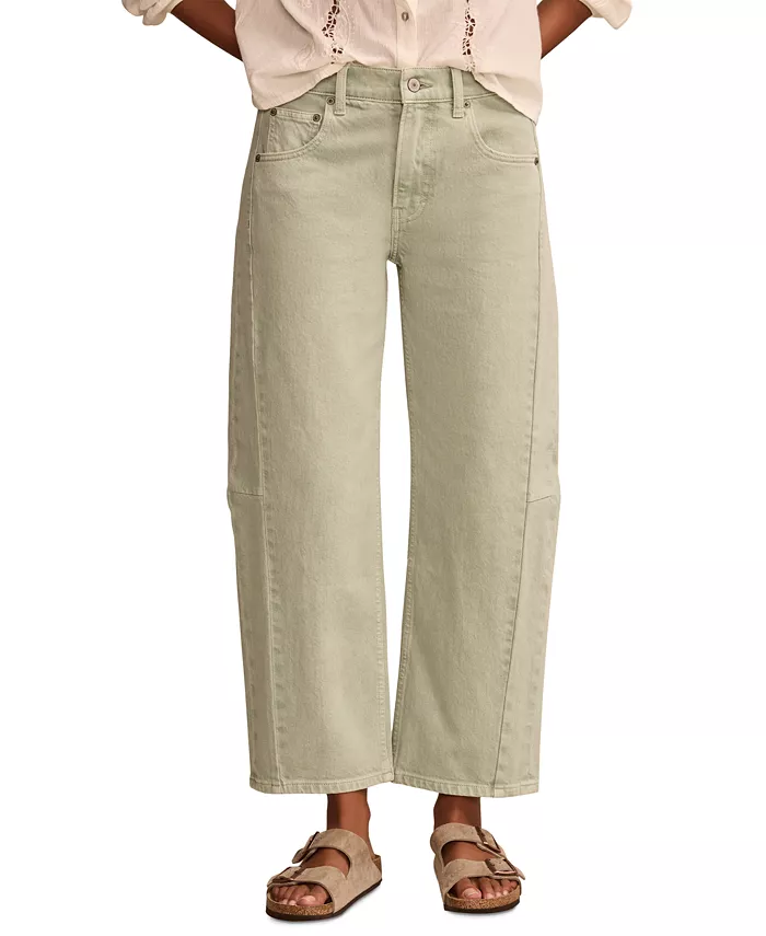 

Женские джинсы с расклешенным силуэтом Barrel-Leg Lucky Brand, зеленый