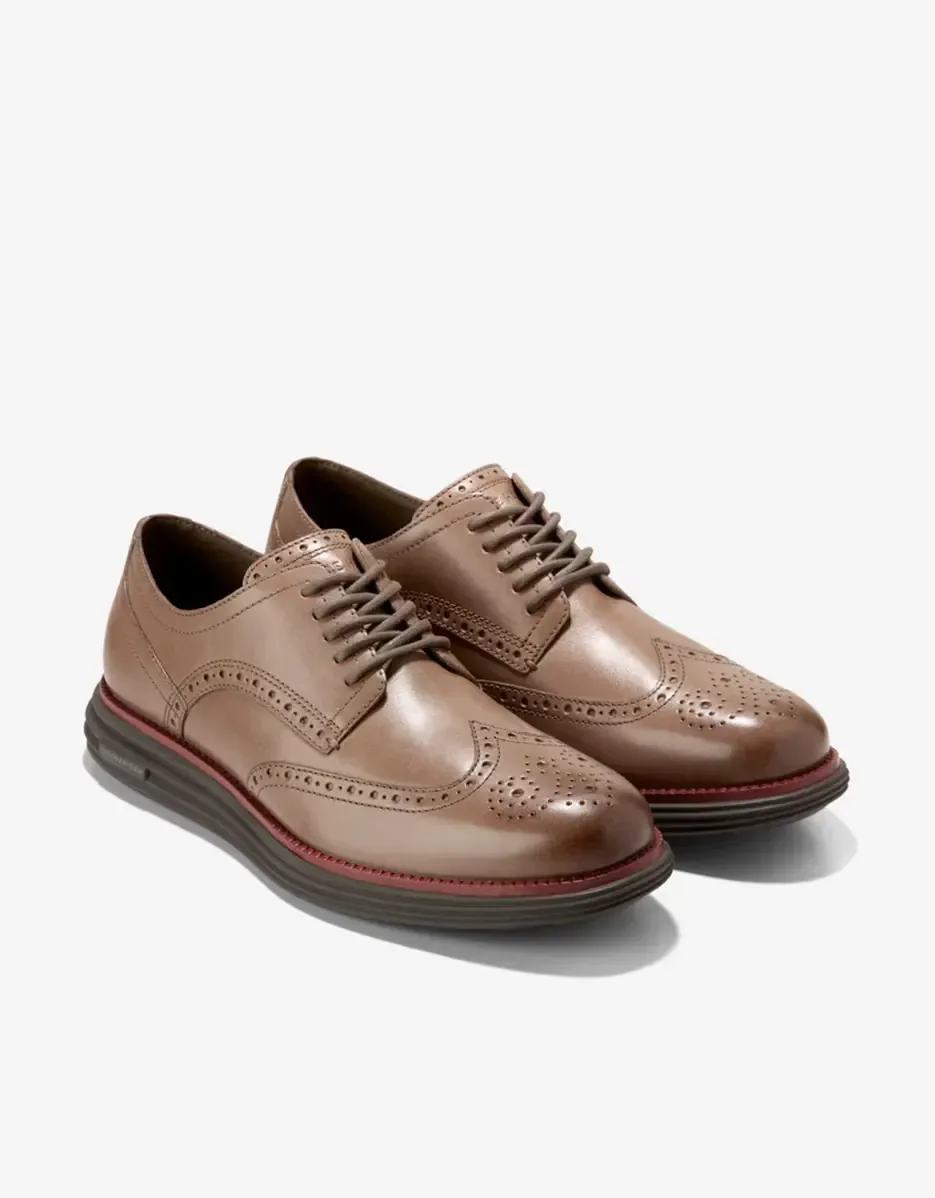 Мужские кожаные туфли на шнуровке Cole Haan, коричневый — фото 4