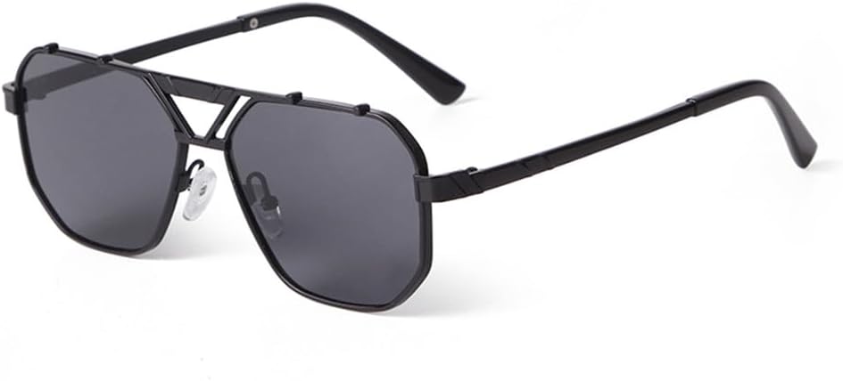 

Солнцезащитные очки для женщин и мужчин, металлическая большая оправа, защита от УФ-излучения UV400, повседневные, для занятий спортом на открытом воздухе, бега и езды, цвет C3 золотистый чай Generic, C1 Black Grey