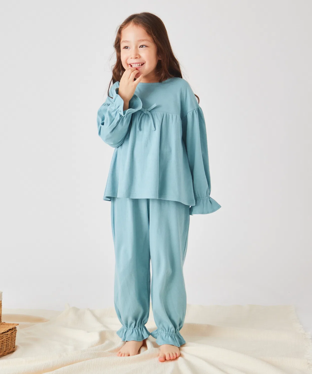 Домашний костюм 100% хлопок ever closet длинный рукав синий