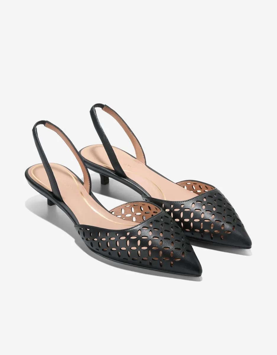 Женские сандалии на каблуке из натуральной кожи Cole Haan, черный — фото 4