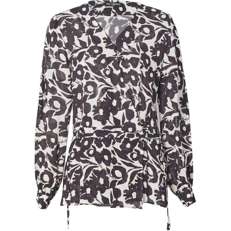 

KARL LAGERFELD / Karl Lagerfeld Jeans Женская рубашка черно-белая