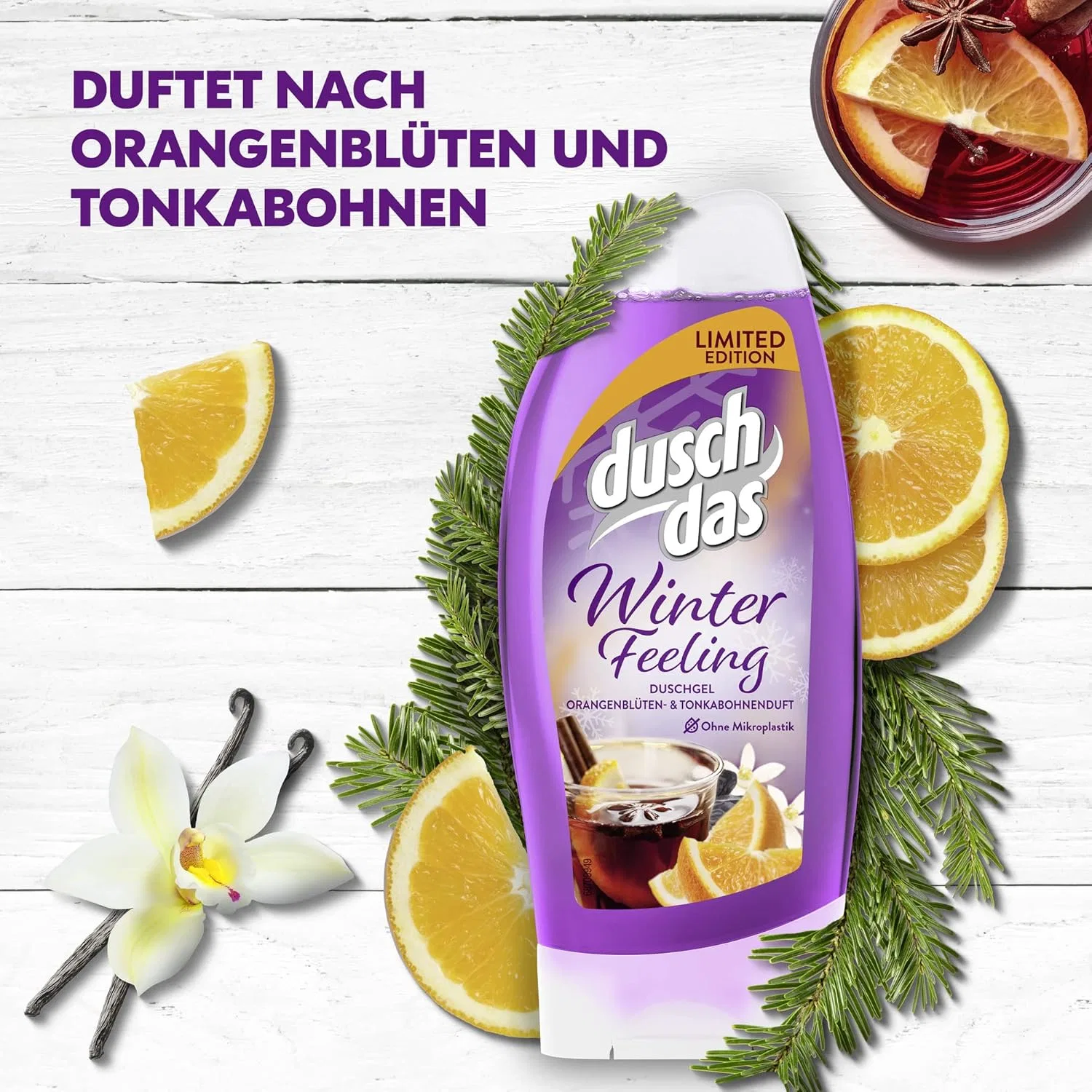 Гель для душа Duschdas Winter Feeling с ароматом апельсинового цвета и бобов тонка, 6 x 250 мл Duschdas — фото 4