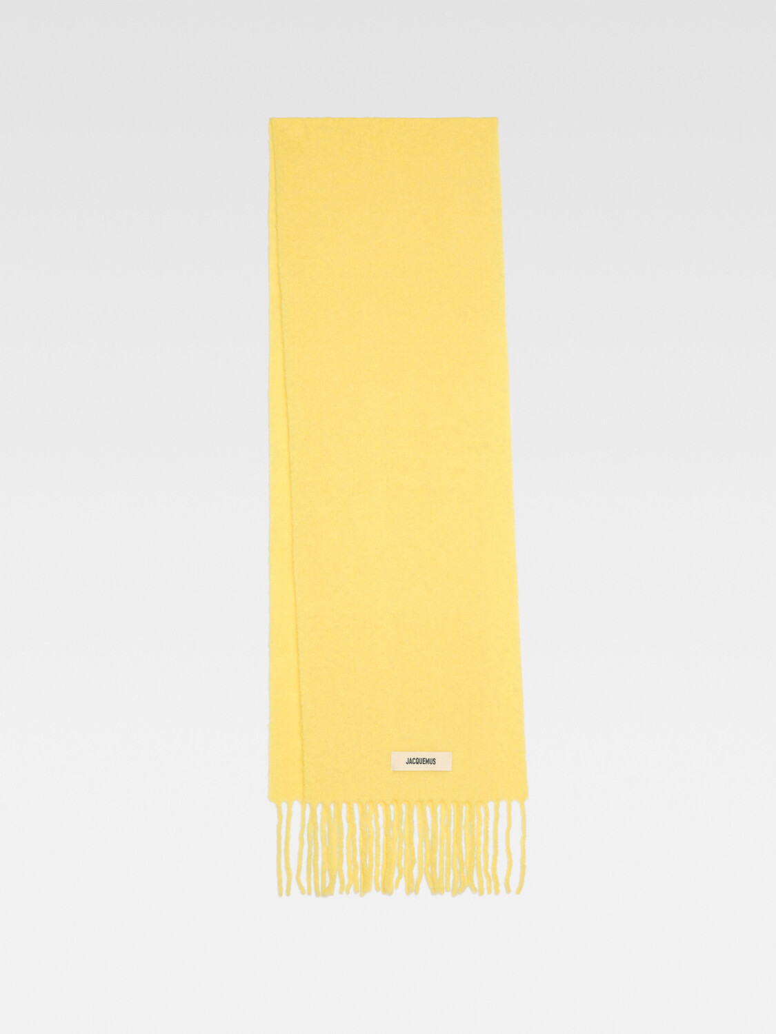 

Шарф с бахромой JACQUEMUS The Carro scarf, желтый