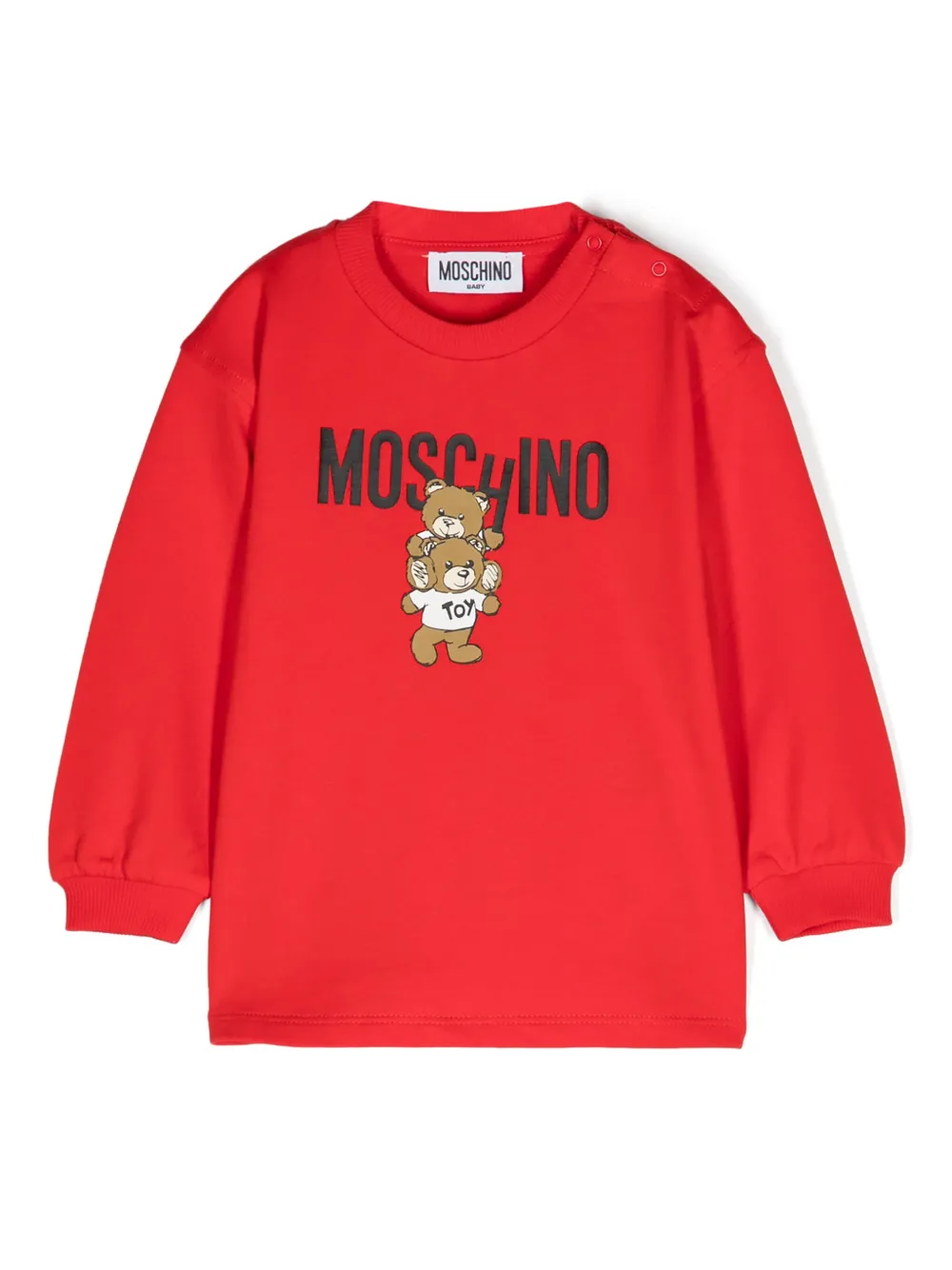 

Платье с логотипом Moschino Kids, красный