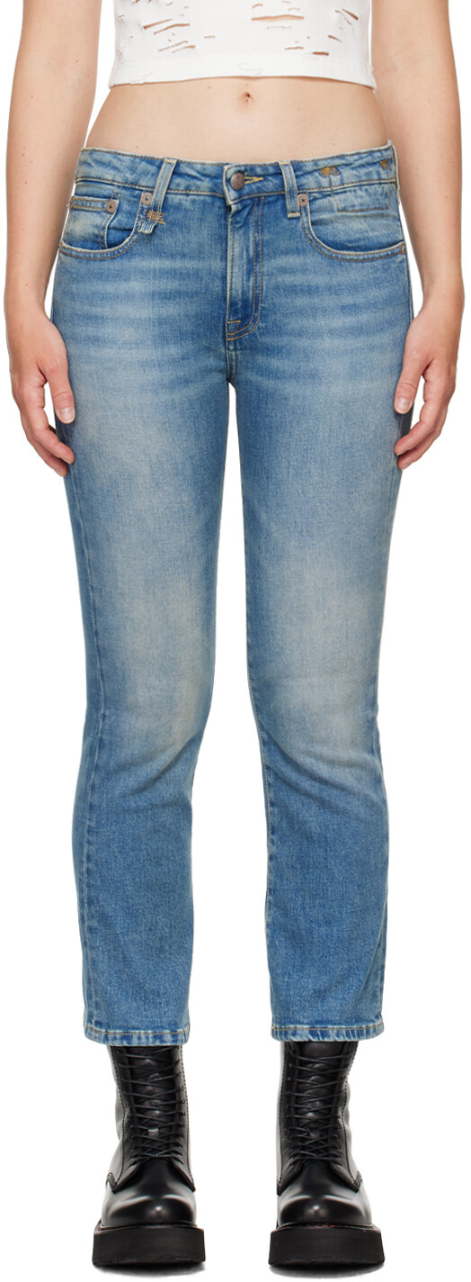 

Синие джинсы Kick Fit R13, Jasper stretch