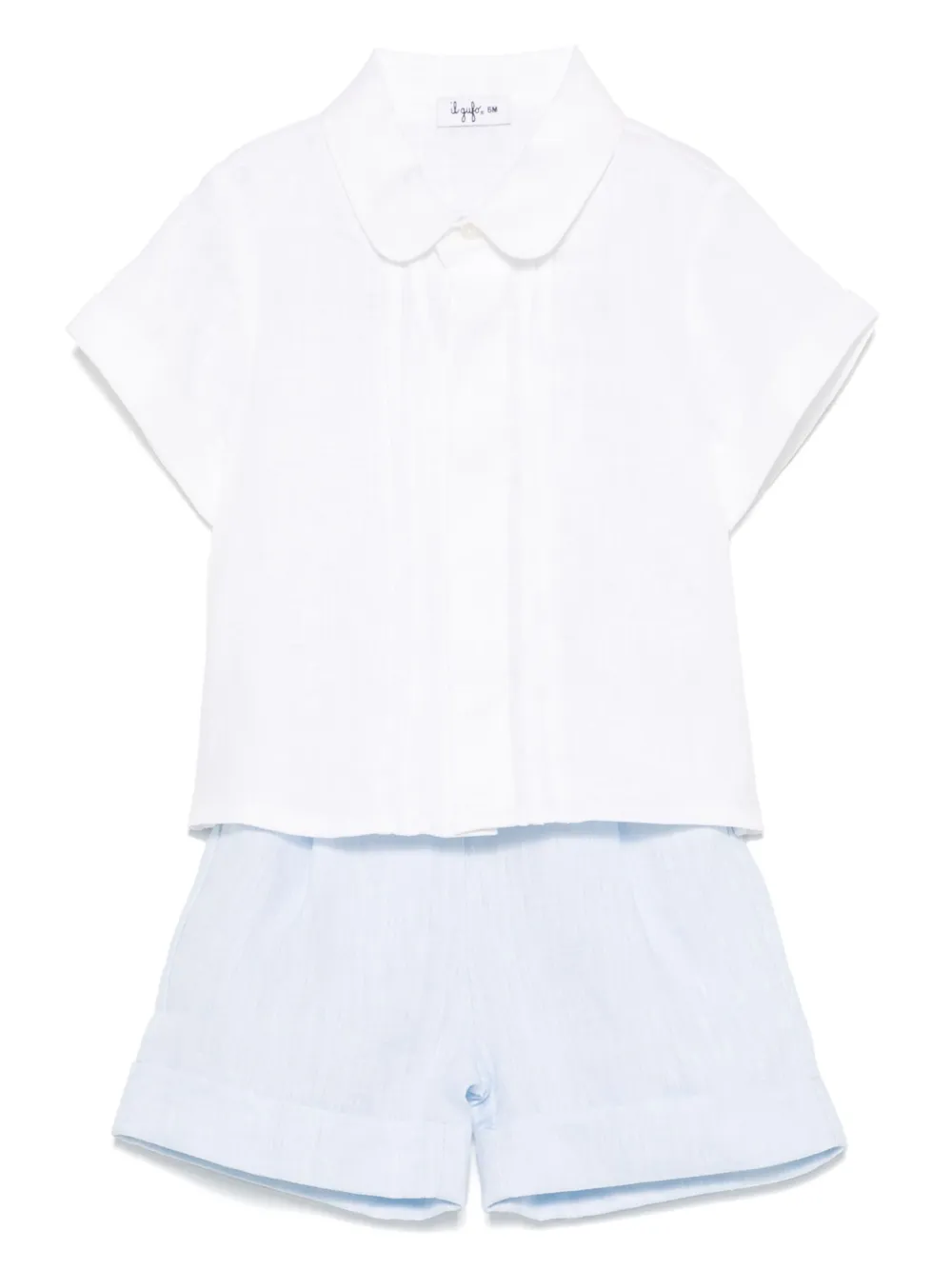 

Льняной комплект из топа и шортов Il Gufo, белый