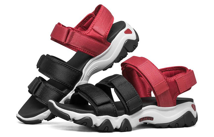 Пляжные сандалии D"LITES 2.0 женские черные/красные/белые Skechers — фото 3