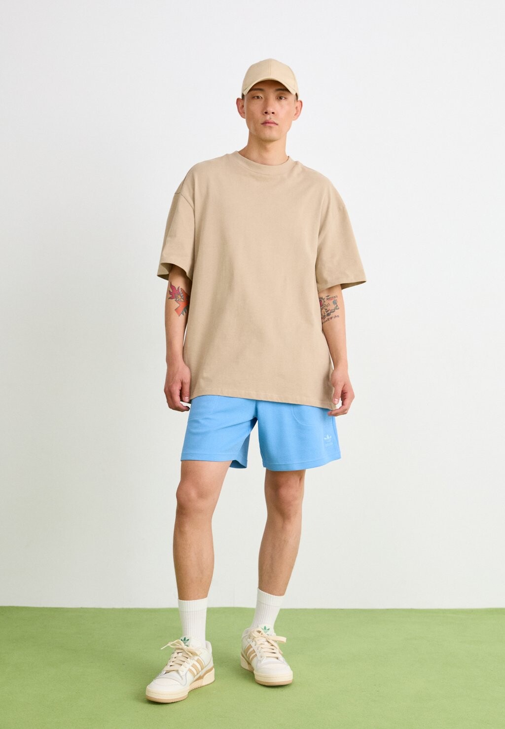 

Спортивные брюки ESSENTIALS TREFOIL WAFFLE adidas, светло-голубой