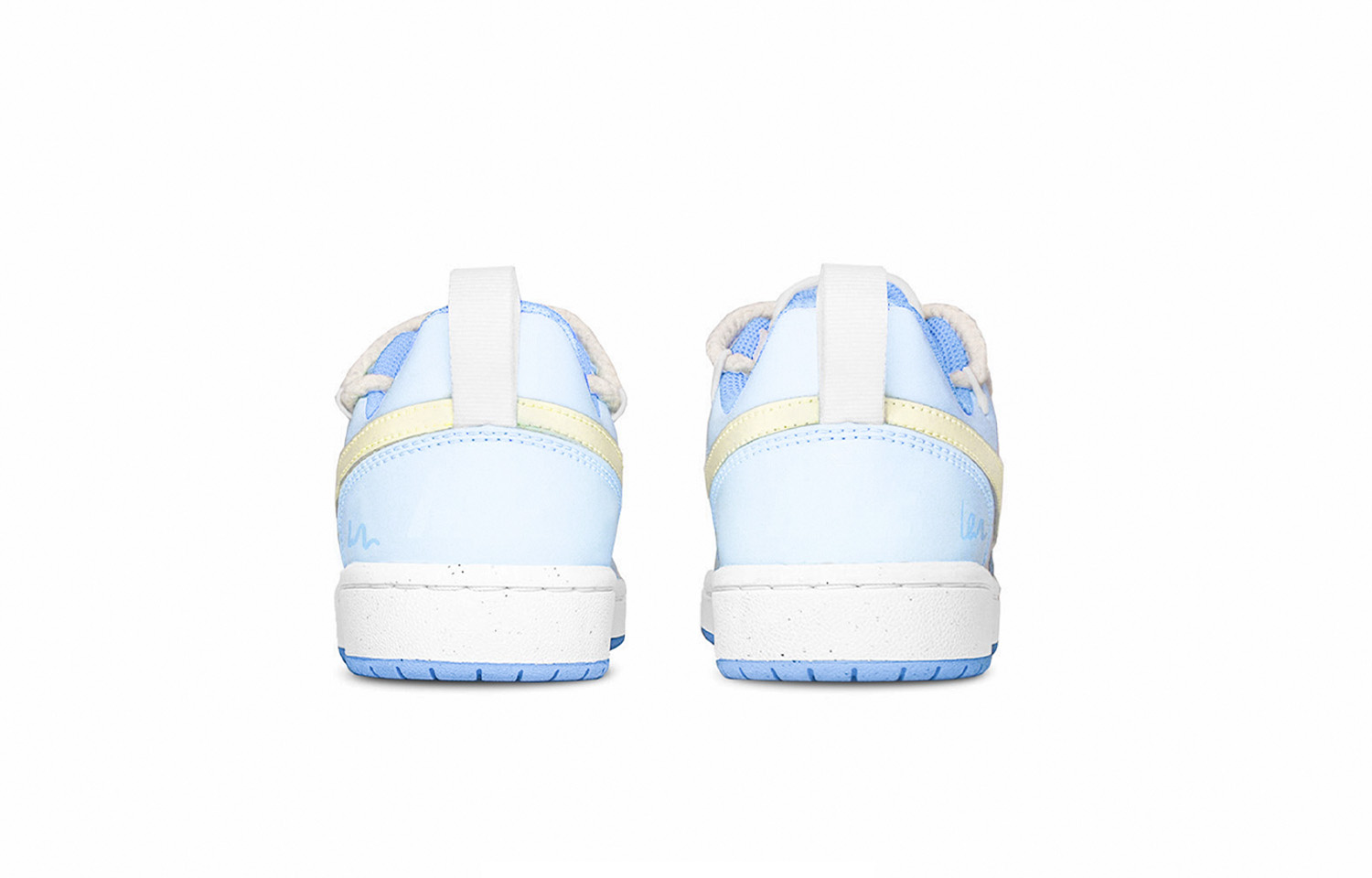 Nike Court borough soft blue love нескользкая устойчивая к истиранию низкая детские скейтбординг кроссовки white подростки — фото 4