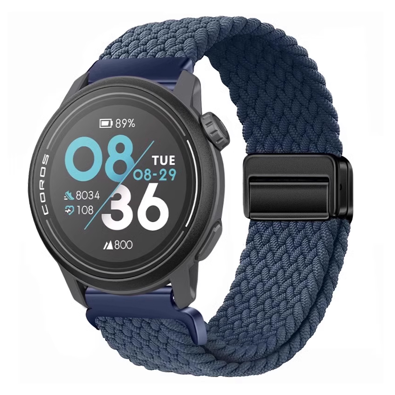 

Penc Iwatch Часы Strap COROS Compatibility Nylon Material 42mm, [Upgraded version-magnetic buckle-braided loop] deep blue