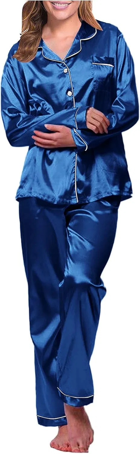 Пижамный комплект сатиновый Women's Blue