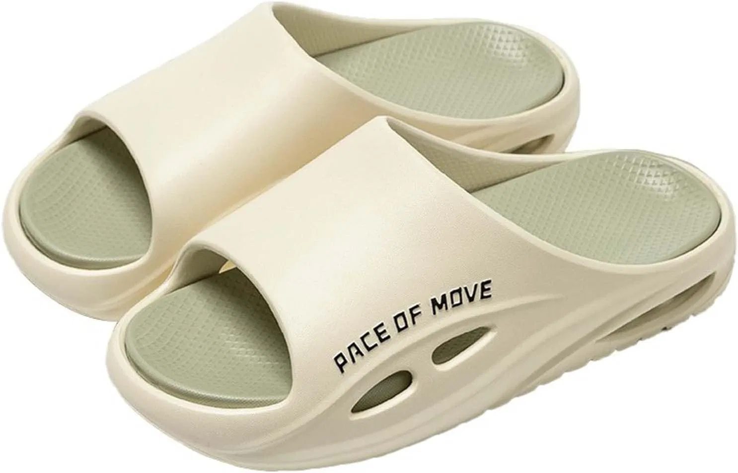 Badelatschen Herren Schlappen Strandschuhe Duschschuhe Ползунки для фитнеса Hausschuhe Latschen Pantoletten Sandalen rutschfeste Badeschuhe Badeschlapfen Тапочки RYTEJFES, Khaki