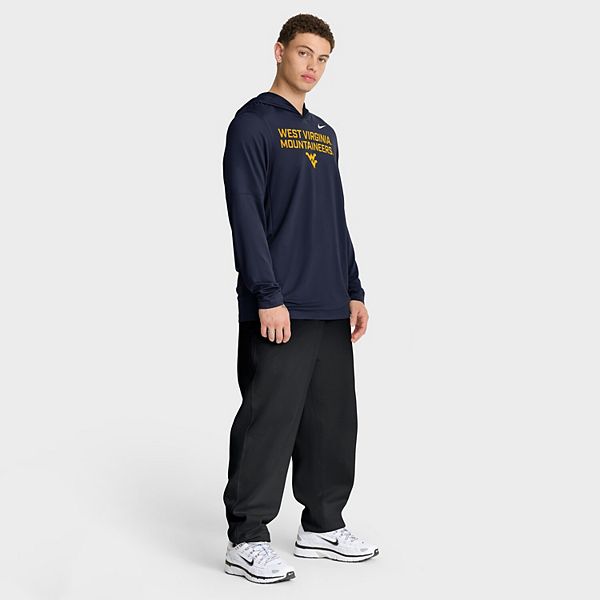 Мужская худи с длинным рукавом dri-fit west virginia mountaineers 2025 sideline в темно-синем цвете Nike — фото 4