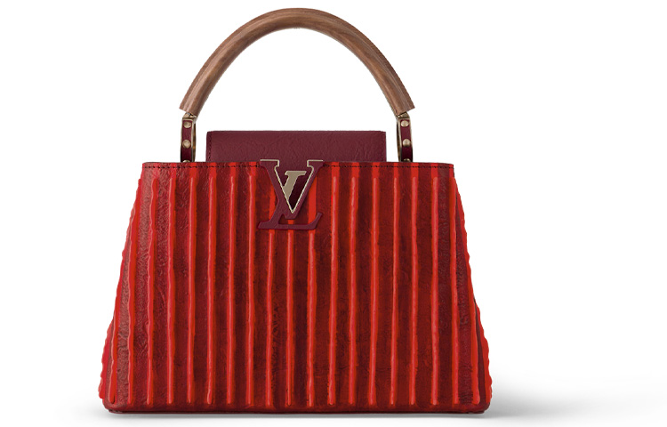 

LOUIS VUITTON Сумка Capucines из коровьей кожи через плечо, женская, красного цвета, небольшого размера