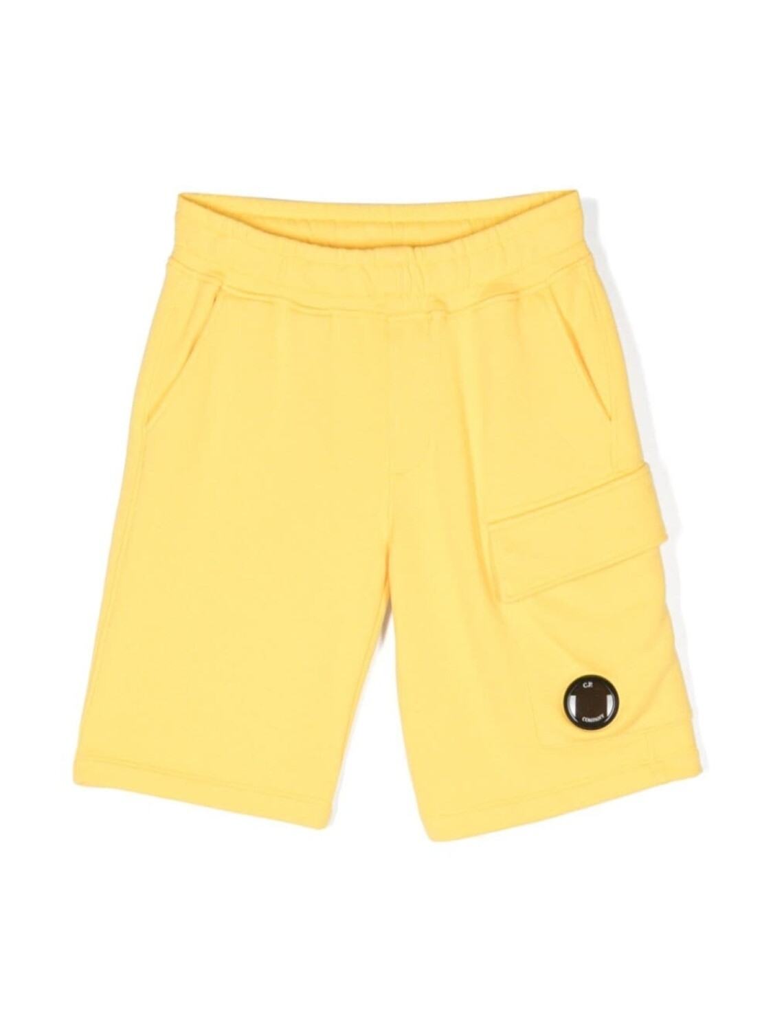

C.P. Company Kids шорты с декором Lens, желтый