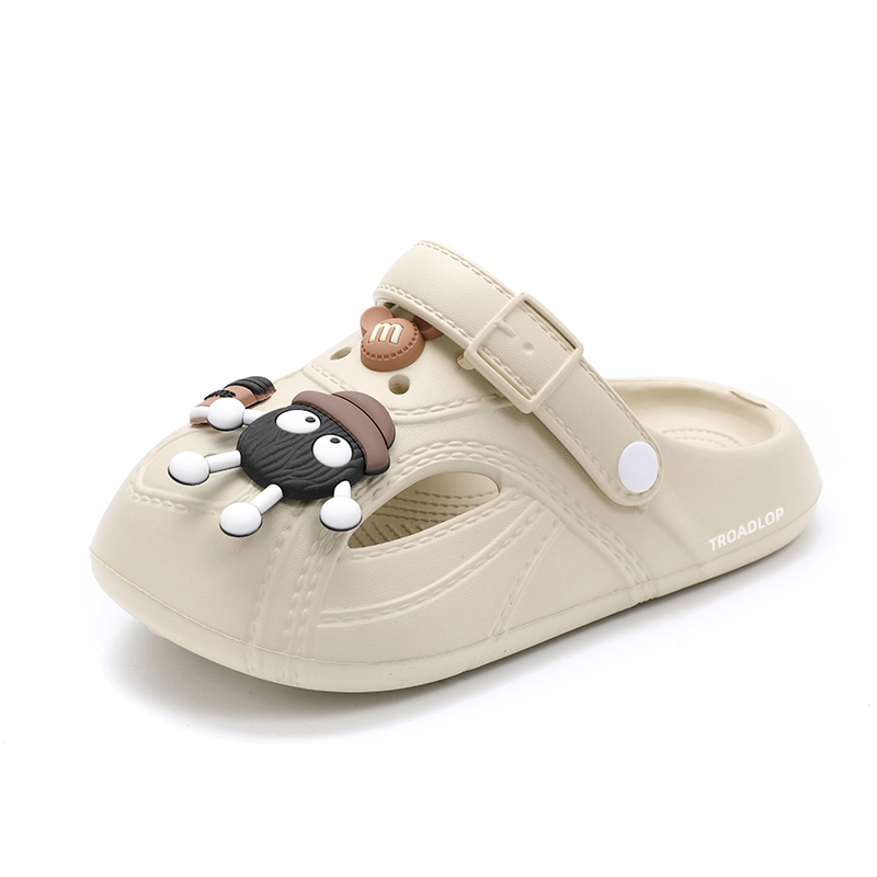 

Детские тапочки с противоскользящей подошвой, износостойкие, легкие и амортизирующие TROADLOP, экрю