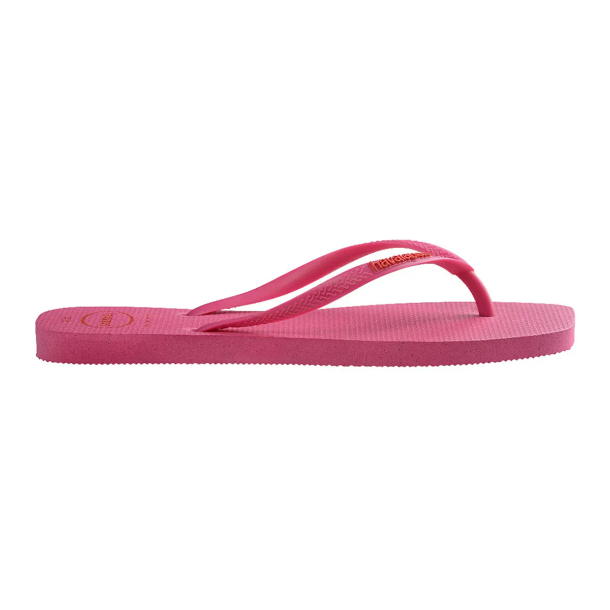 Женские шлепанцы Hav. Тонкий квадратный логотип Pop Up Pink Flux 412 Havaianas, фуксия — фото 4
