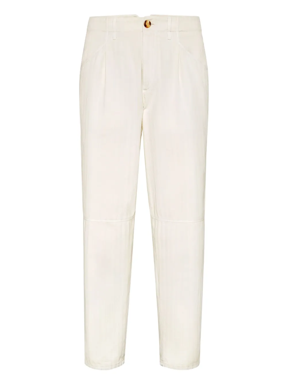 

Брюки с узором шеврон Brunello Cucinelli, белый