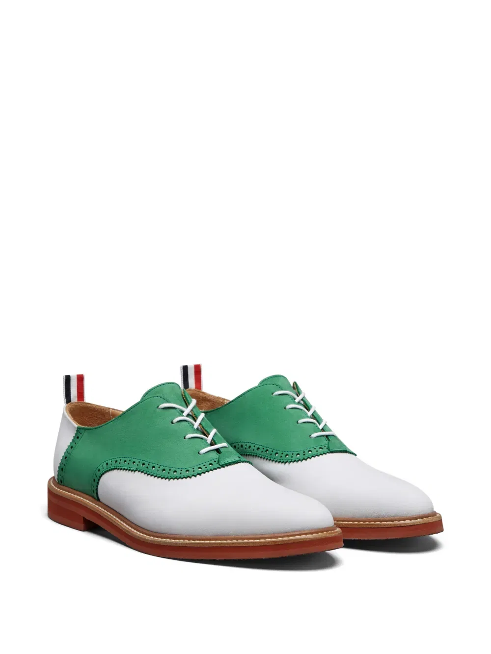 Оксфордские туфли с цветовыми блоками Thom Browne, белый — фото 2