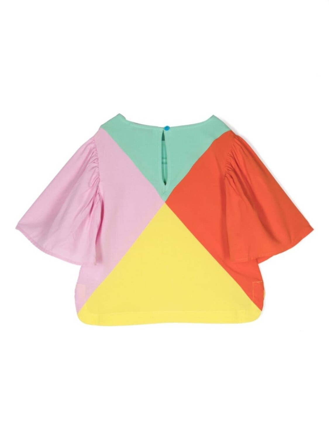 Stella McCartney Kids футболка в стиле колор-блок, розовый — фото 2