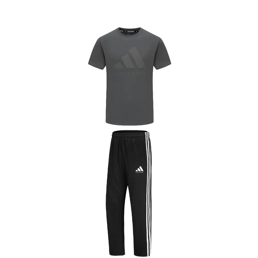

Adidas Тхэквондо Casual Спортивная одежда Unisex Комплекты Dark Gray+Black