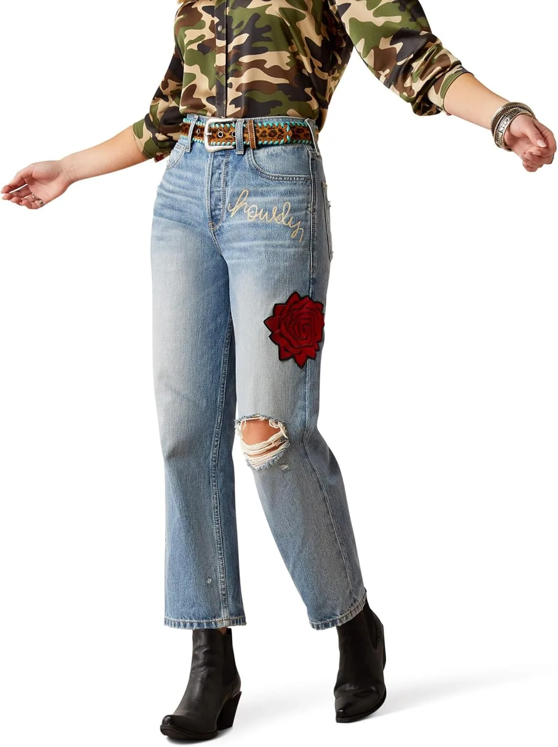 

Ariat Womens Ultra High Rise Rodeo Quincy Tomboy Straight Pants