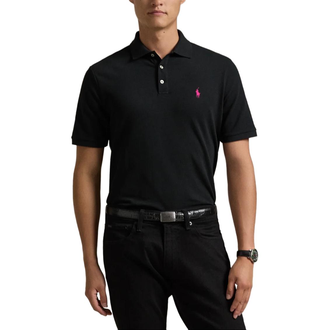 

Поло пони хлопковая поло Polo Ralph Lauren, черный