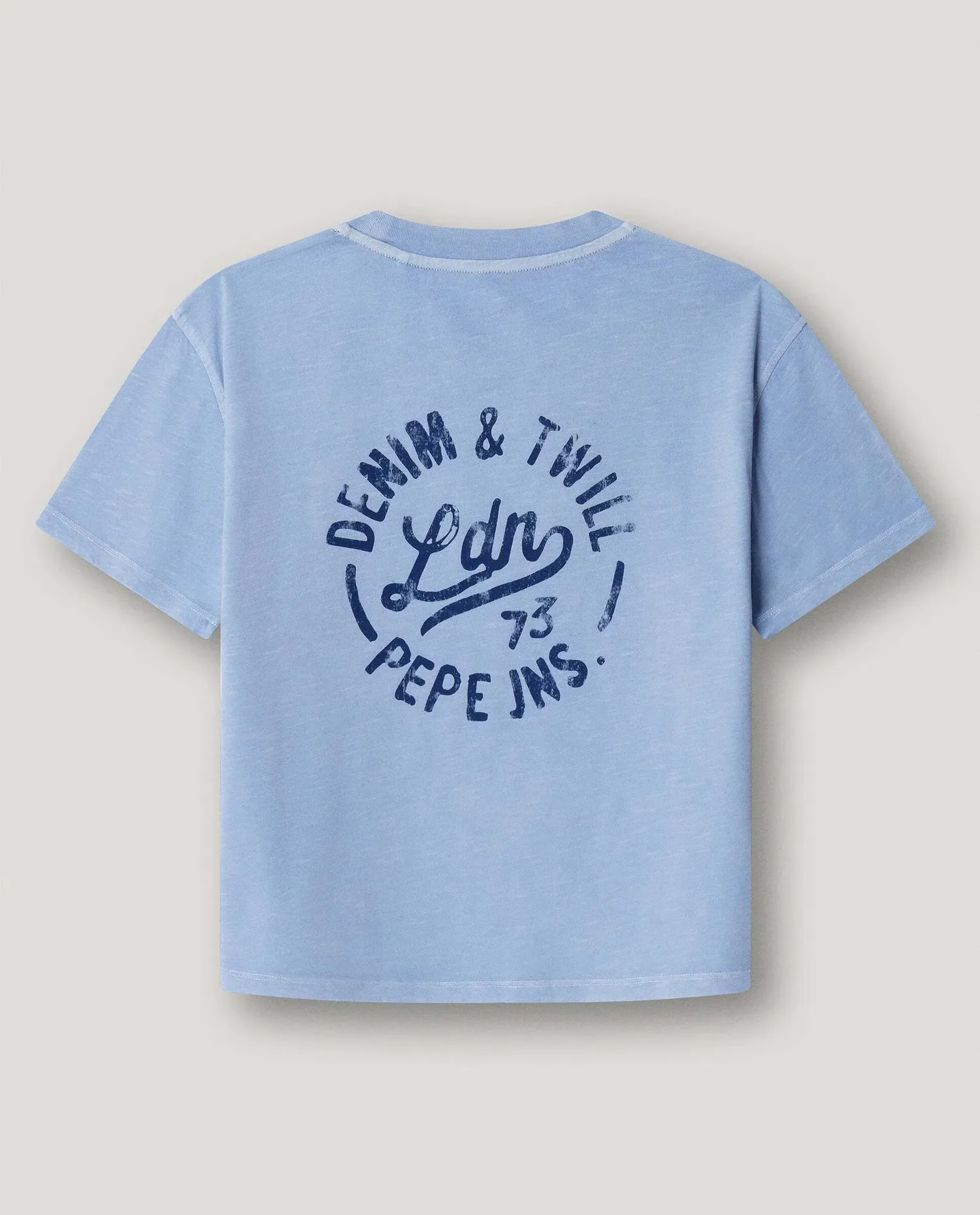 Детская футболка с рисунком на спине, свободного кроя Pepe Jeans, синий — фото 2