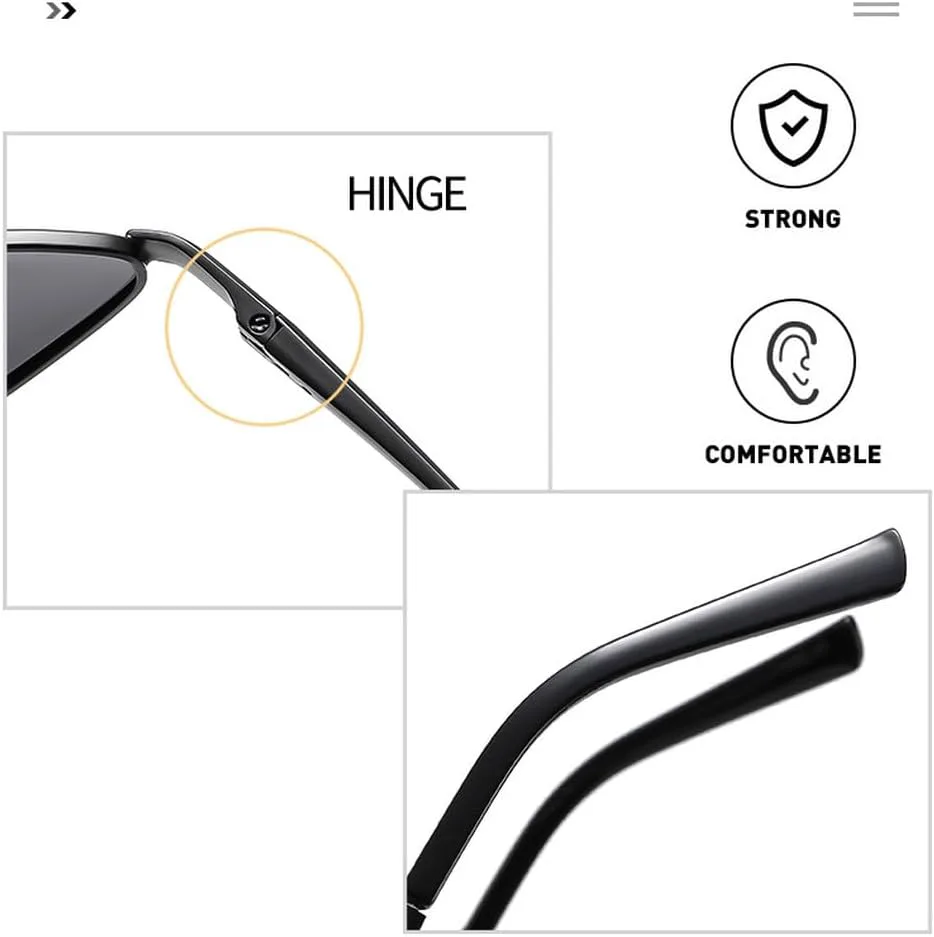 

Поляризованные солнцезащитные очки «кошачий глаз» для мужчин и женщин, модные, в маленькой овальной металлической оправе, винтажные очки WNCKSQ, C2goldgray