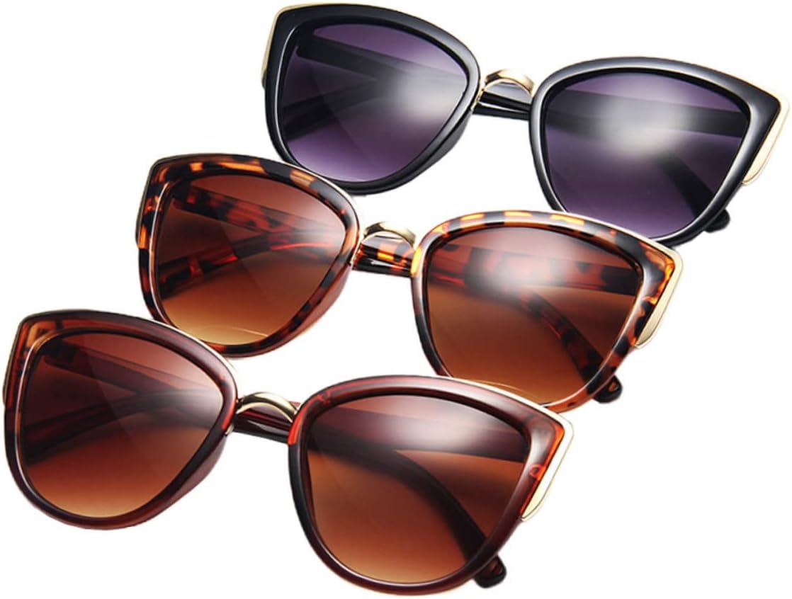 

BESPORTBLE 3 шт. Винтажные солнцезащитные очки «кошачий глаз» для женщин, модные пластиковые очки с ярким леопардовым принтом и стильной оправой, идеально подходящие для пляжа и активного отдыха на природе, Assorted Color