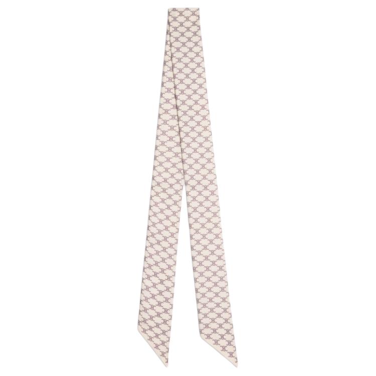 

CELINE Шёлковый шарф унисекс бежевый, Beige