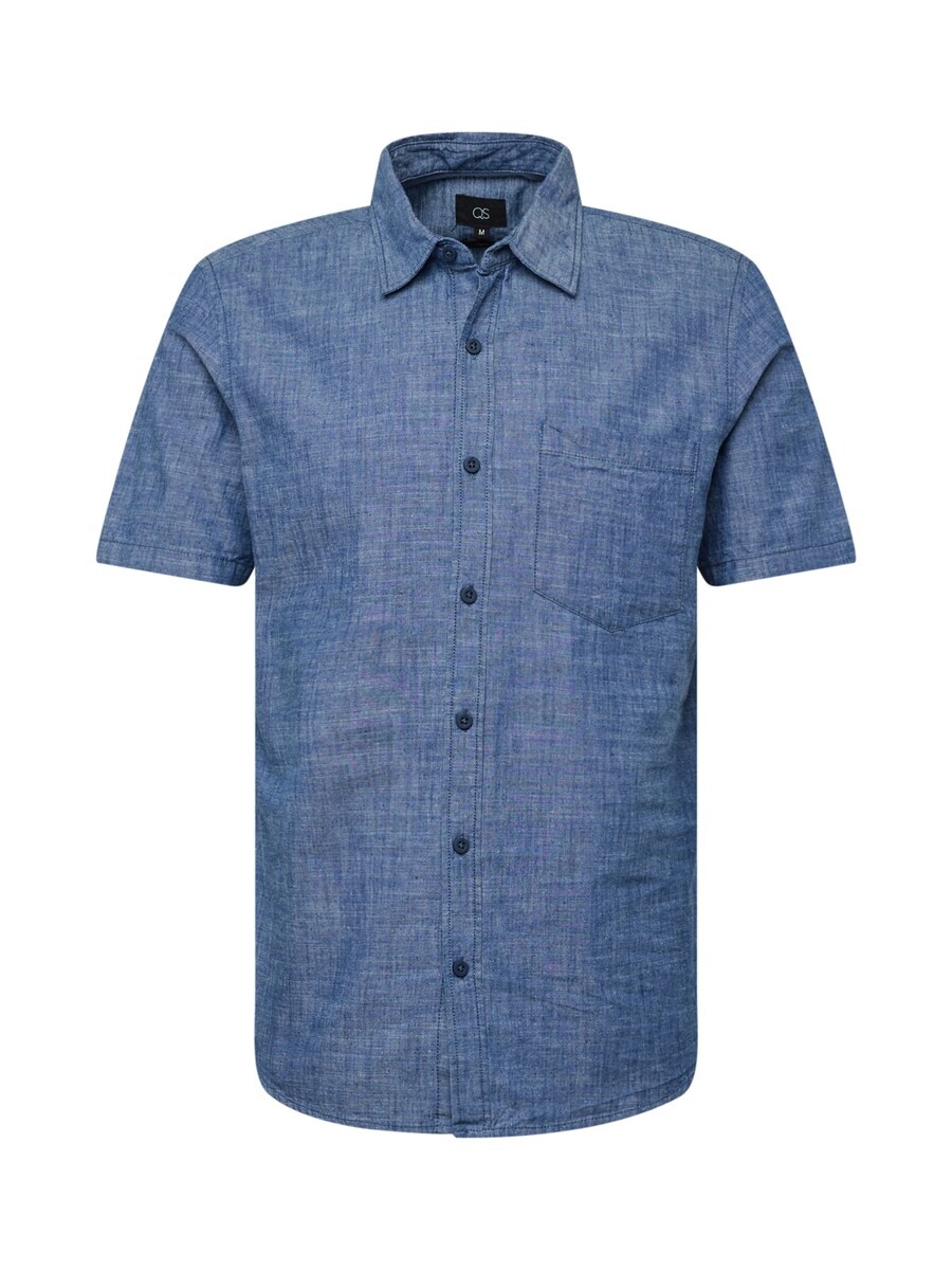 

Повседневная рубашка QS Slim fit Button Up Shirt, пятнистый синий