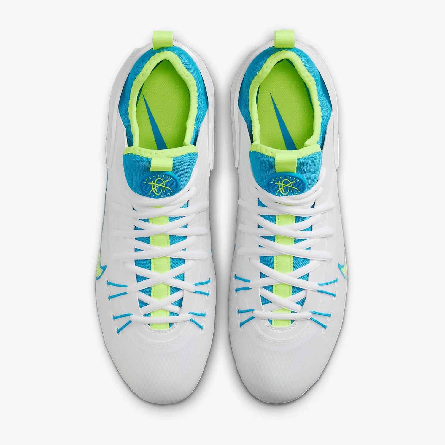 Мужские бутсы для лакросса Nike Huarache 9 Elite Low, белый/ярко-синий — фото 4