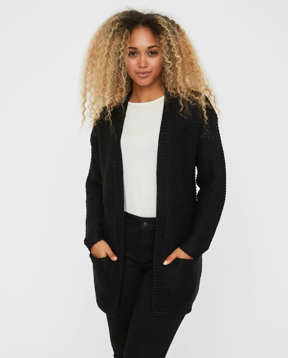

Базовые открытые кардиганы для женщин Vero Moda, черный