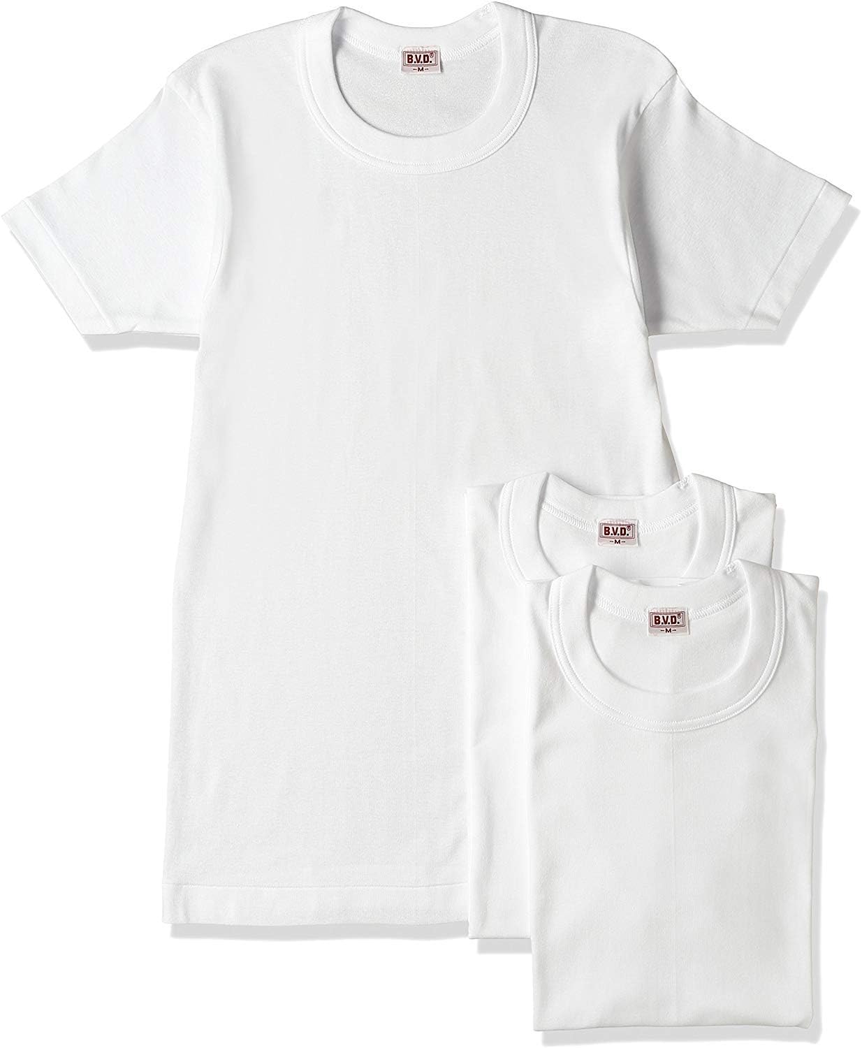 

Футболка BVD GOLD с круглым вырезом и коротким рукавом, комплект из 3 предметов, 100% хлопок, мужская, белый