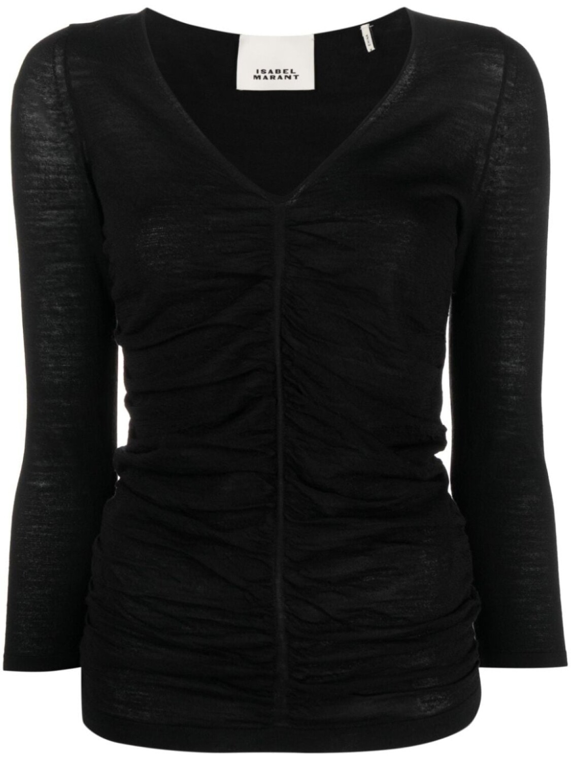 

ISABEL MARANT gathered long-sleeve top, черный