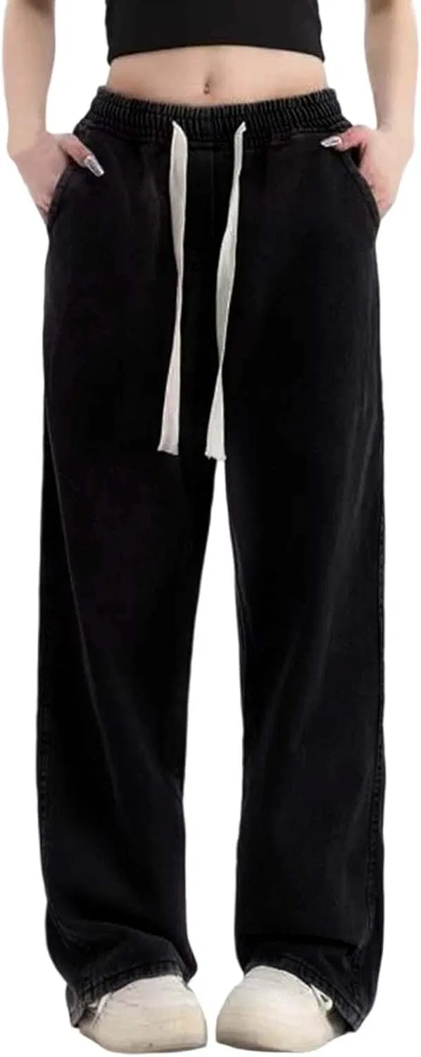 Джинсы свободные Straight Leg, Черный