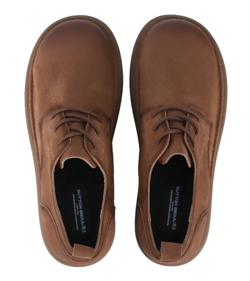 Мужские и женские лоферы BUTTON SEOUL Gradient Leather Loafer Classic (Brown) — фото 4