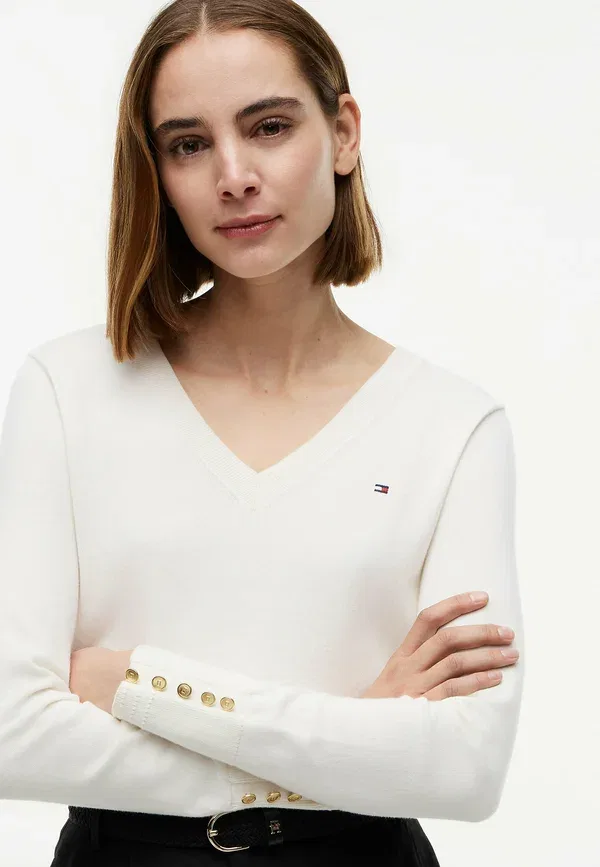 Джемпер Tommy Hilfiger, цвет слоновой кости — фото 4
