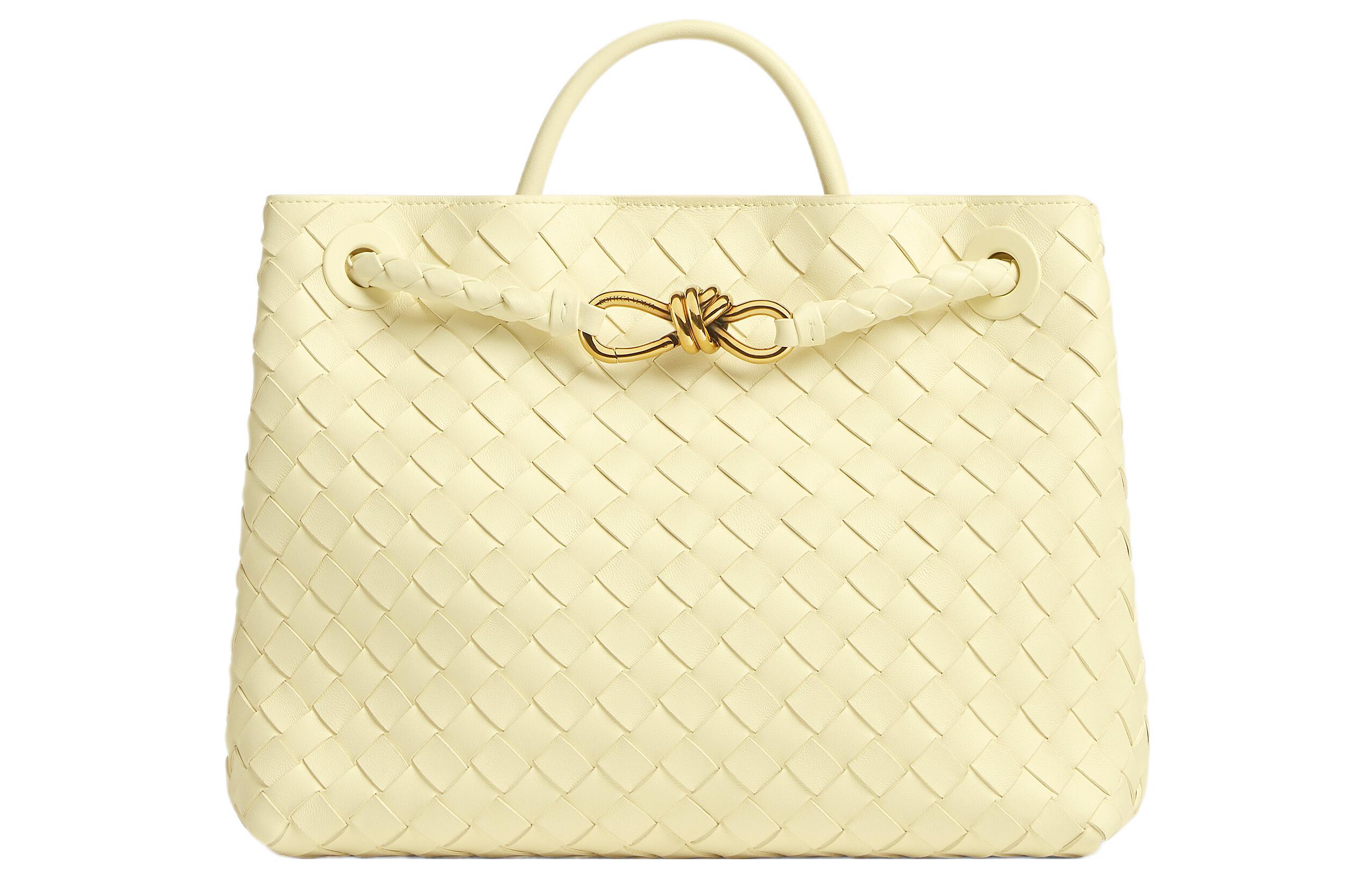 

Сумка через плечо Andiamo Series из овчины, кроссбоді, женская сумка Medium светлого желтого цвета Bottega Veneta, Set (Bag+Dust Bag)