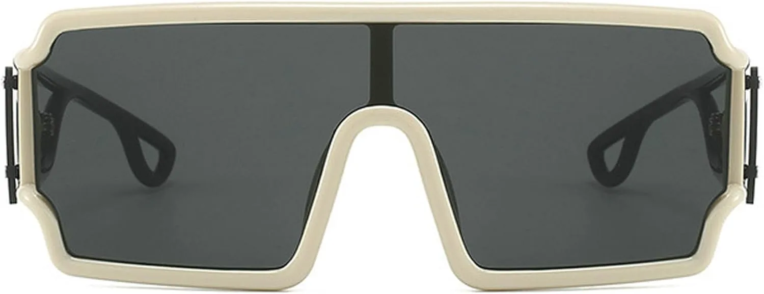 

Мужские модные солнцезащитные очки большого размера для женщин, плоская верхняя часть, крупная оправа, защита от УФ-излучения UV400, цельные линзы mincl, Brown